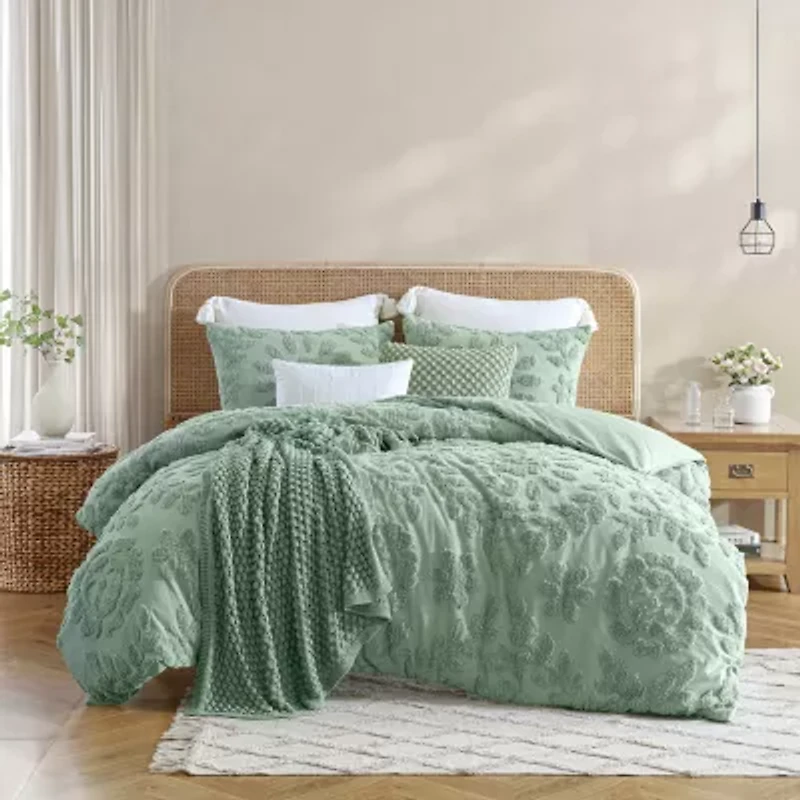 Peri Home Chenille Laurel 3-pc. Easy Care Duvet Cover Set