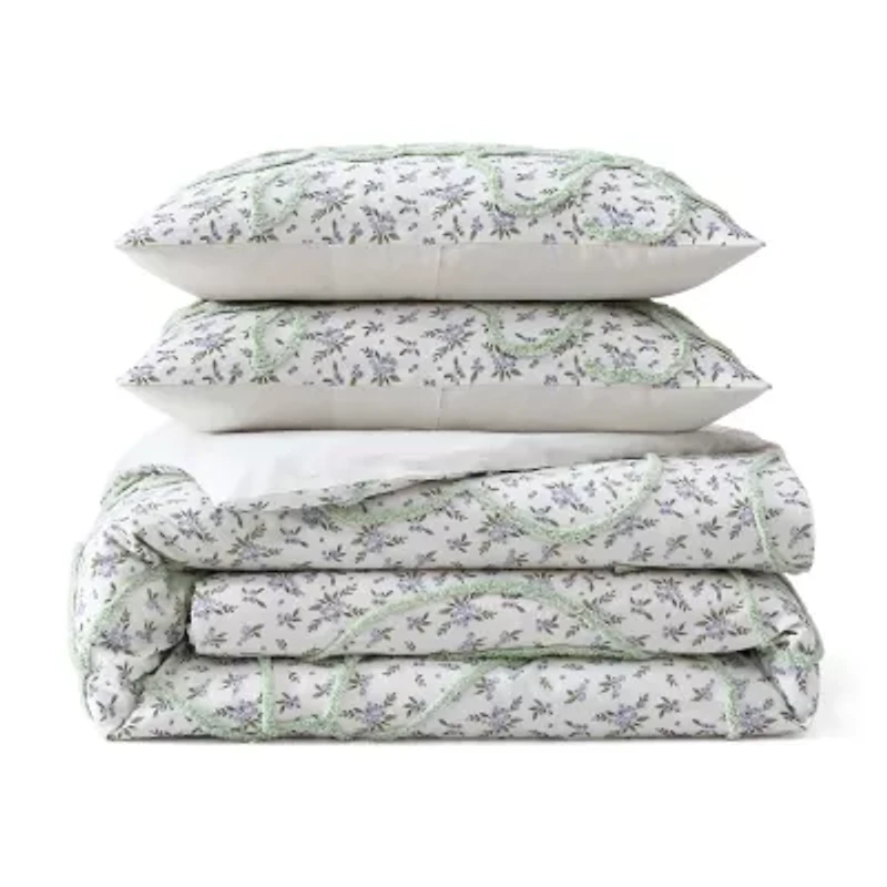 Peri Home Blueberry Chenille 3-pc. Easy Care Comforter Set