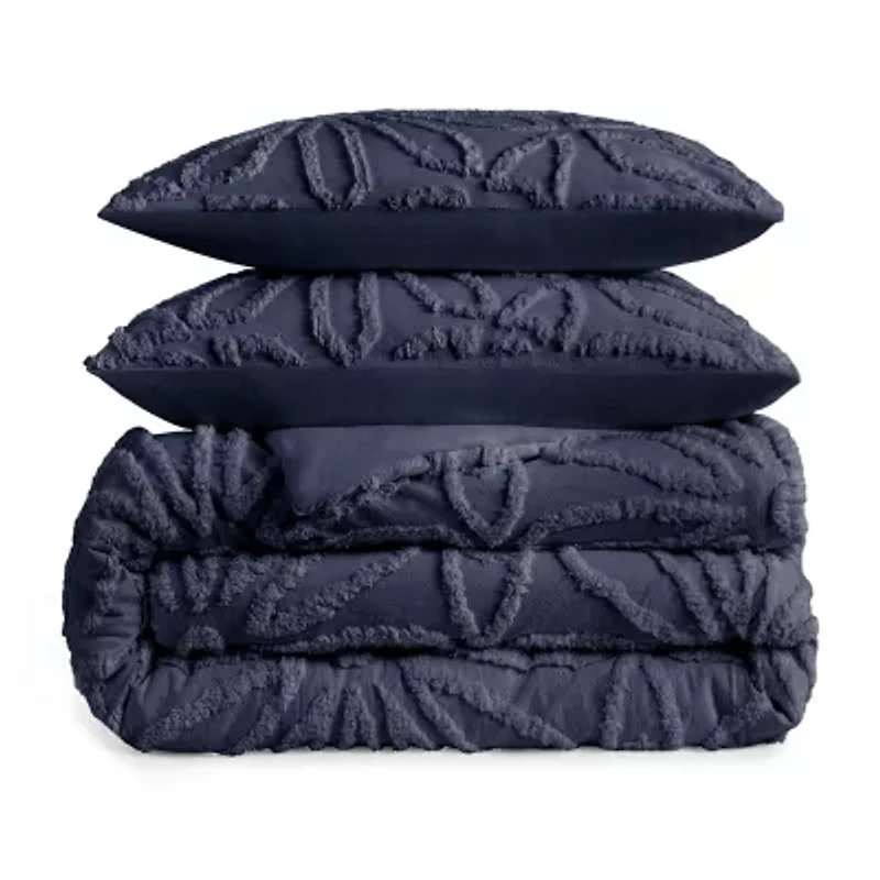 Peri Home Chenille Medallion 3-pc. Easy Care Duvet Cover Set