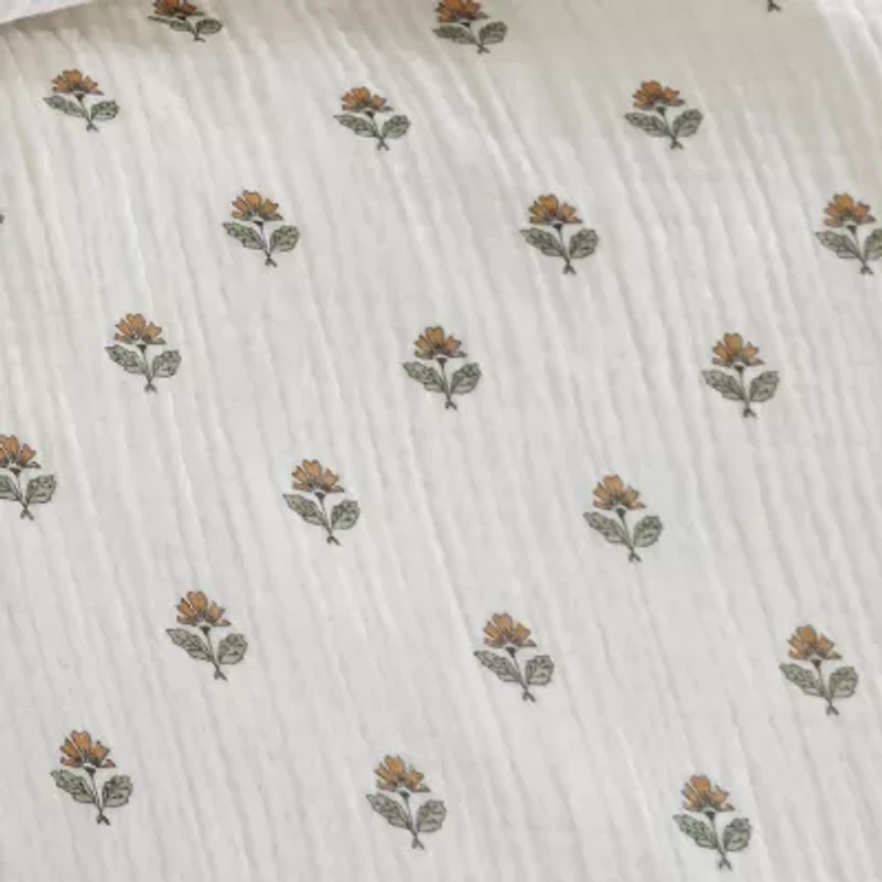 Peri Home Block Print Gauze 3-pc. Easy Care Duvet Cover Set