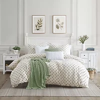 Peri Home Block Print Gauze 3-pc. Easy Care Duvet Cover Set