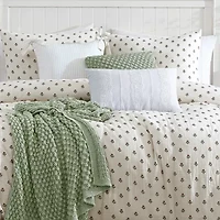 Peri Home Block Print Gauze 3-pc. Easy Care Duvet Cover Set