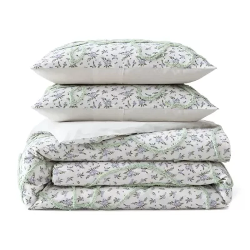 Peri Home Blueberry Chenille 3-pc. Easy Care Duvet Cover Set