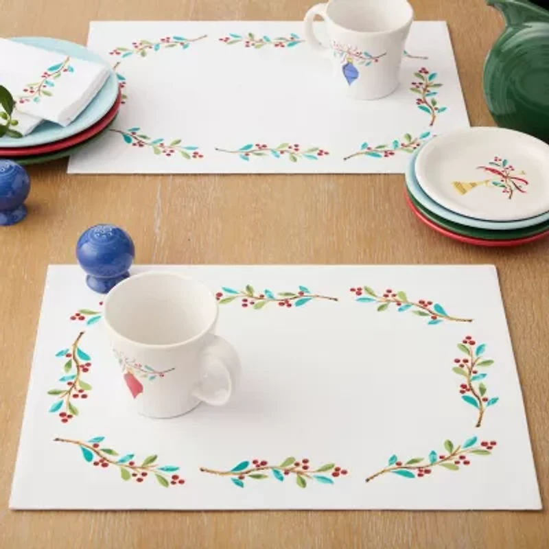 Fiesta Holly Sprig 4-pc. Placemat