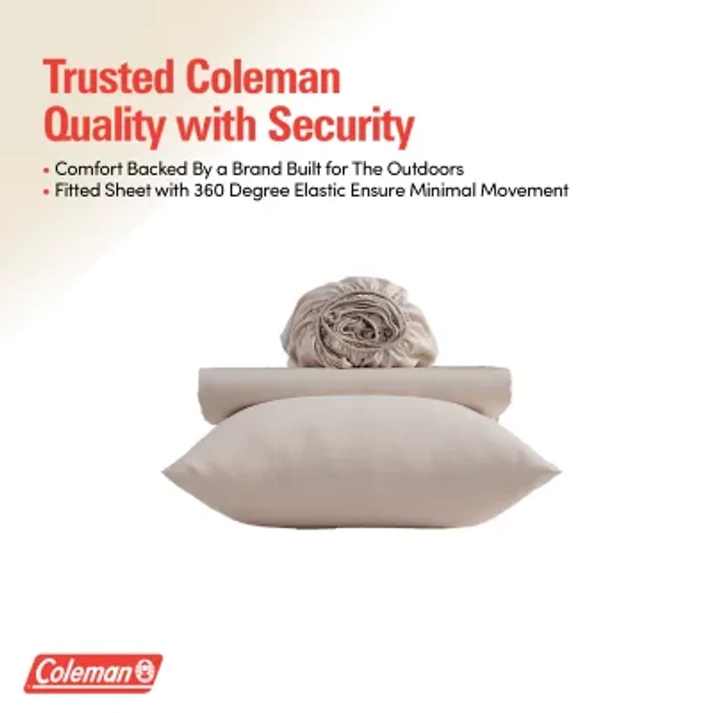 Coleman Microfiber Solid Wrinkle Resistant Sheet Set