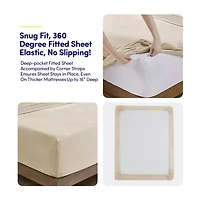 Sweet Home Collection Ultra Soft Microplush Solid Fleece Deep Pocket Sheet Set