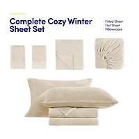 Sweet Home Collection Ultra Soft Microplush Solid Fleece Deep Pocket Sheet Set