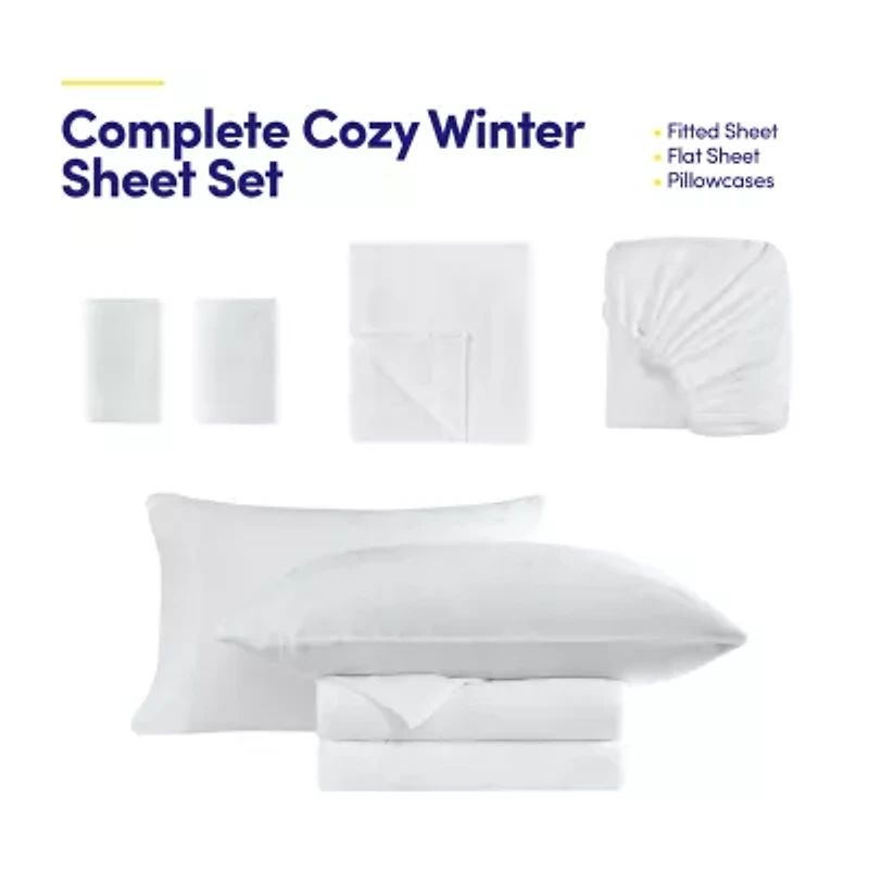 Sweet Home Collection Ultra Soft Microplush Solid Fleece Deep Pocket Sheet Set