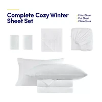 Sweet Home Collection Ultra Soft Microplush Solid Fleece Deep Pocket Sheet Set