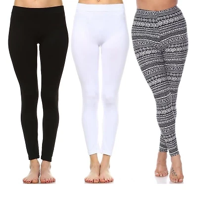 White Mark Womens Mid Rise 3-pc. Full Length Leggings