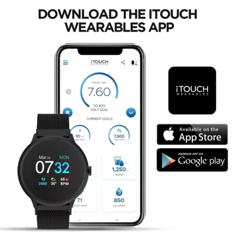 Itouch Womens Pink Smart Watch 500015r-C12