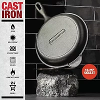 Granitestone Heavy Duty Cast Iron 10.25" Round Skillet