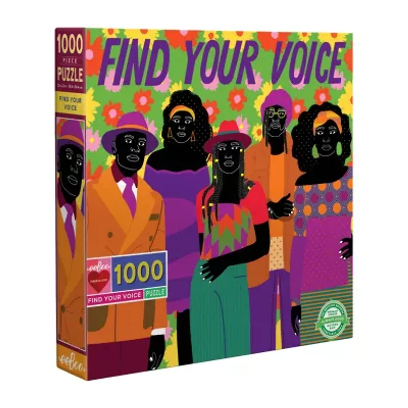 Eeboo Piece And Love Find Your Voice 1000 Piece Square Adult Jigsaw 1000-pc. Puzzle