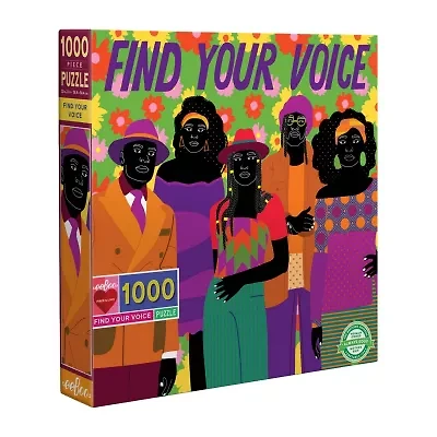 Eeboo Piece And Love Find Your Voice 1000 Piece Square Adult Jigsaw 1000-pc. Puzzle