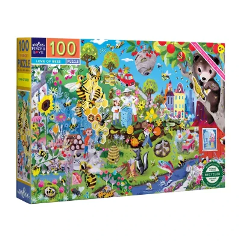 Eeboo Love Of Bees 100 Piece Jigsaw 100-pc. Puzzle