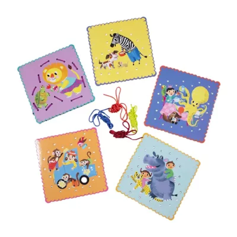 Eeboo Good Deeds Lacing Cards (Set Of 5 Cards) 10-pc. Card Game