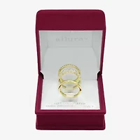 Sparkle Allure Womens 8MM Cubic Zirconia 14K Gold Over Brass Marquise Eternity Band