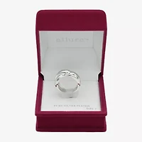 Sparkle Allure Womens 4.5MM Pure Silver Over Brass Band