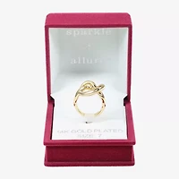 Sparkle Allure Womens 3MM 14K Gold Over Brass Knot Crossover Band
