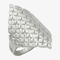 Sparkle Allure Womens Pure Silver Over Brass Cocktail Ring