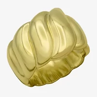 Sparkle Allure Womens 5MM 14K Gold Over Brass Band