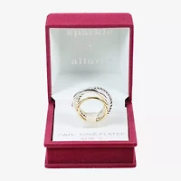 Sparkle Allure Womens 14K Gold Over Brass Pure Silver Ring Set