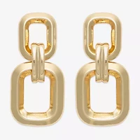Bold Elements Gold Tone Womens Drop Earrings