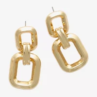 Bold Elements Gold Tone Womens Drop Earrings