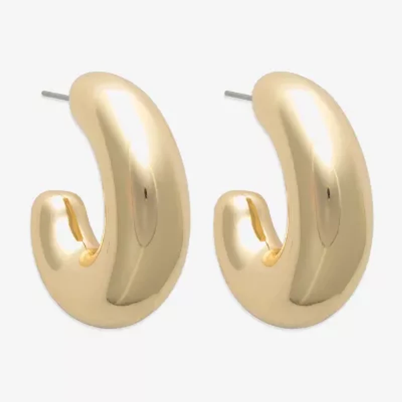 Bold Elements Womens 10.4mm Hoop Earrings