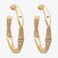 Bold Elements Gold Tone Womens 2 Inch Hoop Earrings