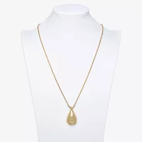 Bold Elements Gold Tone Womens 30 Inch Pendant Necklace