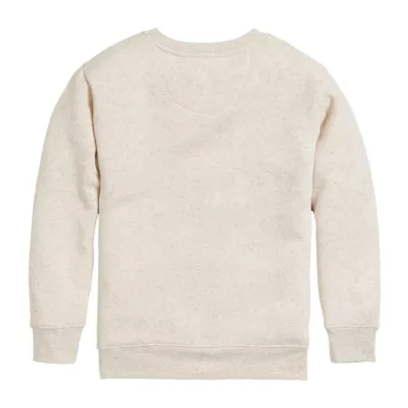 Snoopy Hearts Big Kid Girls Crew Neck Long Sleeve Peanuts Sweatshirt