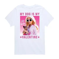 Big Kid Girls Crew Neck Short Sleeve Barbie T-Shirt