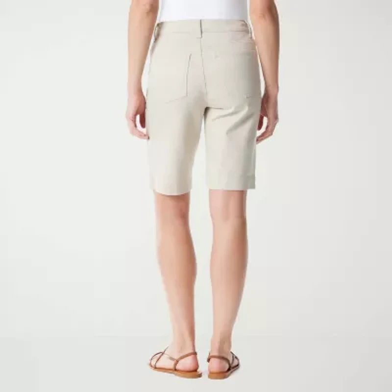 Gloria Vanderbilt Amanda Womens 11" High Rise Bermuda Short