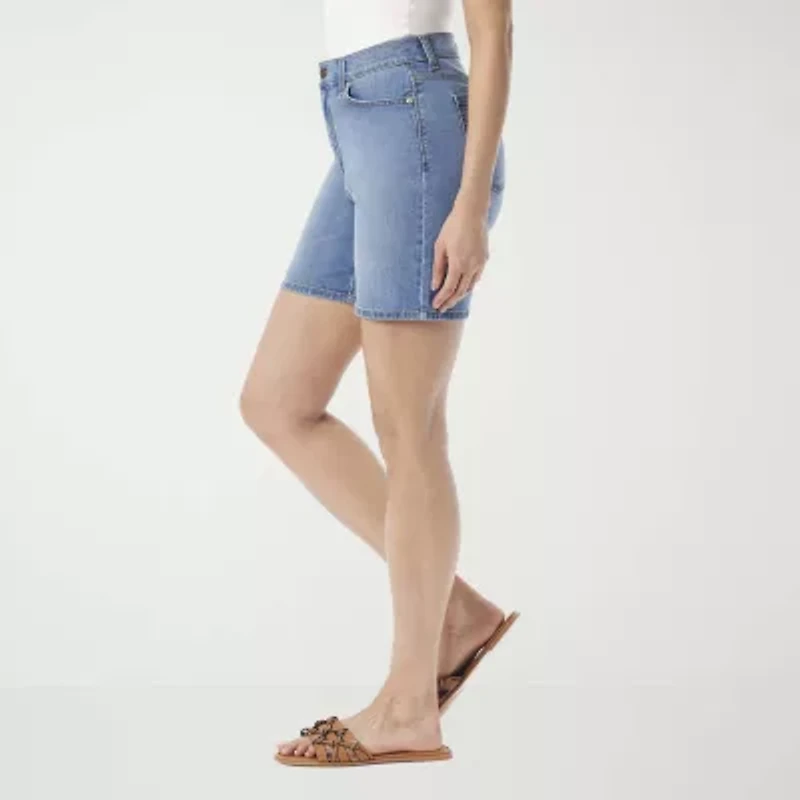 Gloria Vanderbilt Amanda Womens High Rise Midi Short