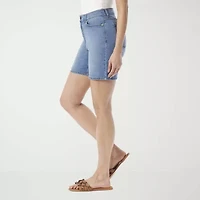 Gloria Vanderbilt Amanda Womens High Rise Midi Short