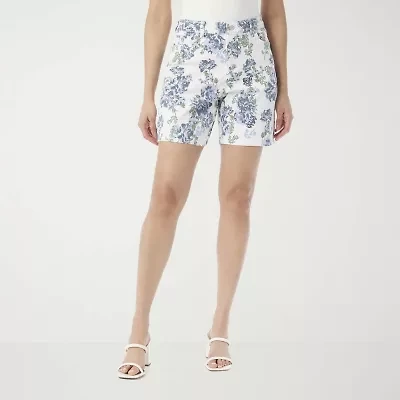 Gloria Vanderbilt Amanda Womens High Rise Midi Short