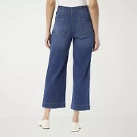 Gloria Vanderbilt Womens Wide Leg High Rise Cropped Pant