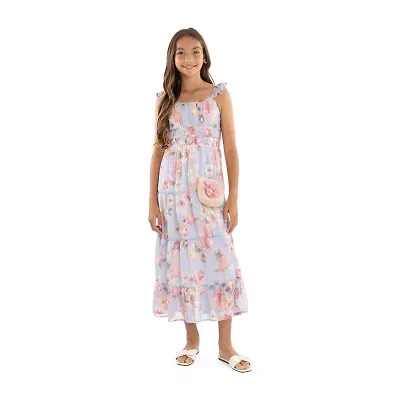 Speechless Big Kid Girls Sleeveless Floral Maxi Dress