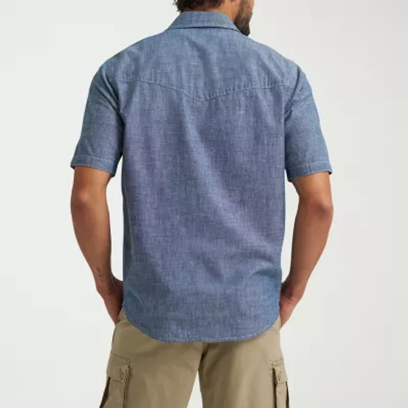 Lee Mens Short Sleeve Regular Fit Button-Down Shirt
