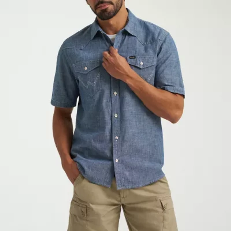 Lee Mens Short Sleeve Regular Fit Button-Down Shirt