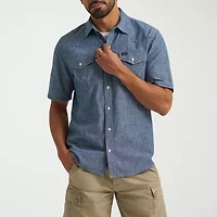 Lee Mens Short Sleeve Regular Fit Button-Down Shirt