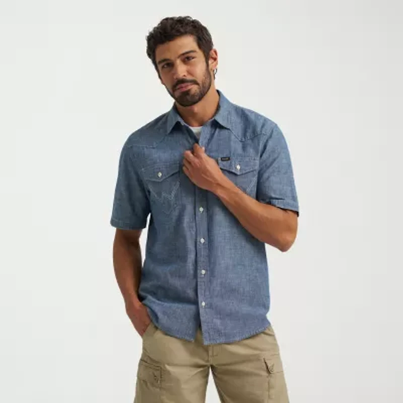 Lee Mens Short Sleeve Regular Fit Button-Down Shirt