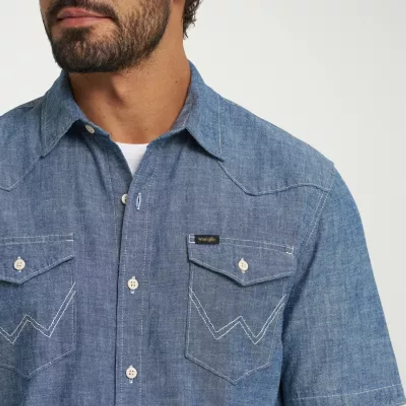 Lee Mens Short Sleeve Regular Fit Button-Down Shirt