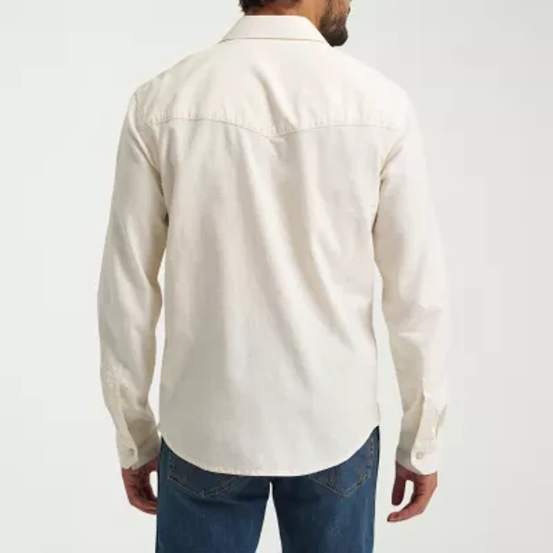 Wrangler® Mens Regular Fit Long Sleeve Button-Down Shirt