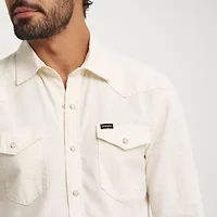 Wrangler® Mens Regular Fit Long Sleeve Button-Down Shirt