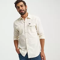 Wrangler® Mens Regular Fit Long Sleeve Button-Down Shirt