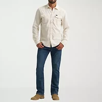 Wrangler® Mens Regular Fit Long Sleeve Button-Down Shirt