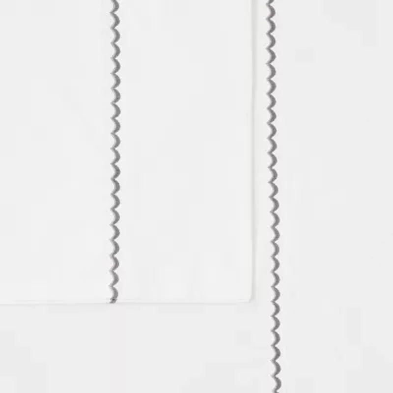 Oceanfront Resort Wavy Hem Solid Percale Sheet Set