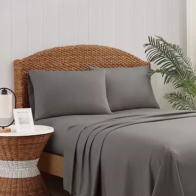 Oceanfront Resort Wavy Hem Solid Percale Sheet Set